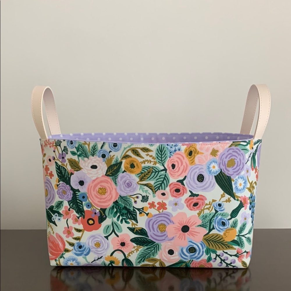Storage Fabric Basket by Rifle Paper Co. Garden Party - Ivory